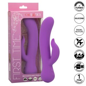CALEXOTICS - FIRST TIME VIBRADOR PLEASER RECARREGÃVEL ROXO