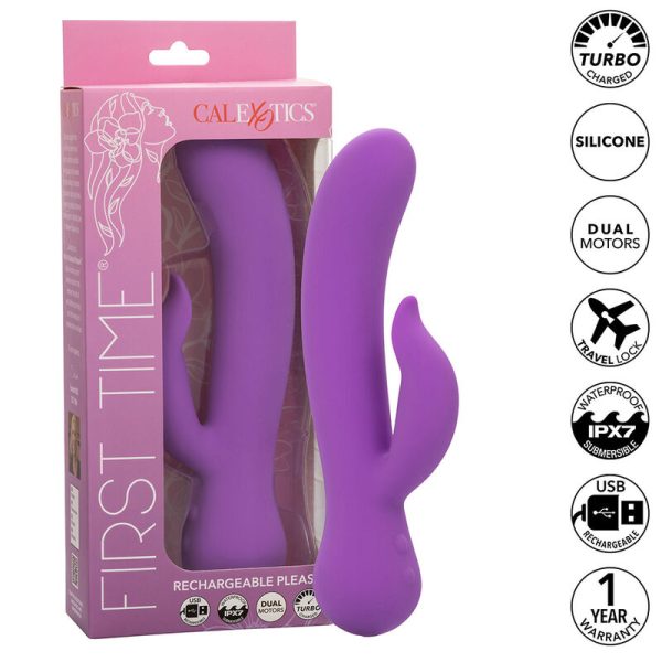 CALEXOTICS - FIRST TIME VIBRADOR PLEASER RECARREGÃVEL ROXO