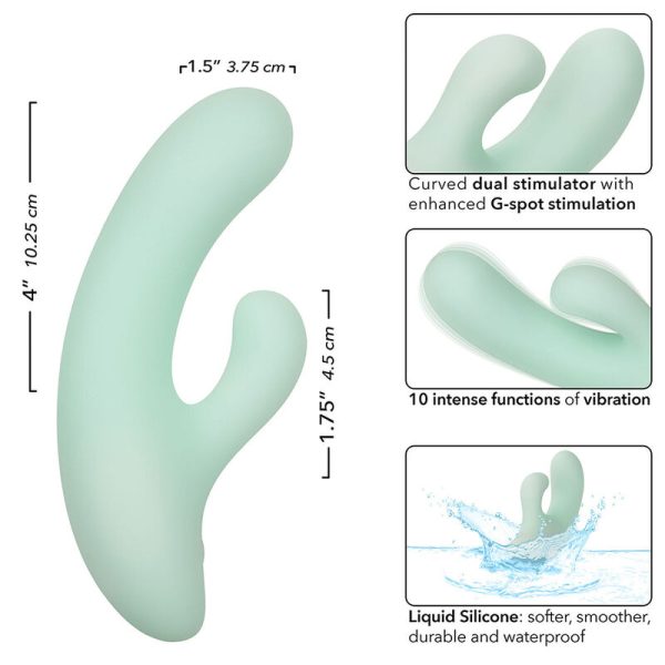 CALEXOTICS - PACIFICA FIJI VIBRADOR E ESTIMULADOR PONTO G 10 VIBRAÃÃES AQUA - Imagen 7