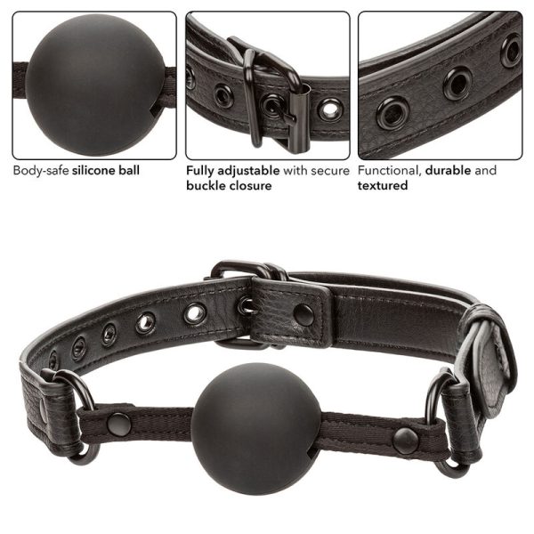CALEXOTICS - NOCTURNAL MORDAÃA DE BOLA SILICONE PRETO - Imagen 4
