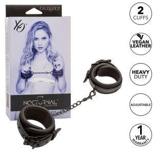 CALEXOTICS - NOCTURNAL PULSEIRAS DE COURO AJUSTÃVEIS PRETAS