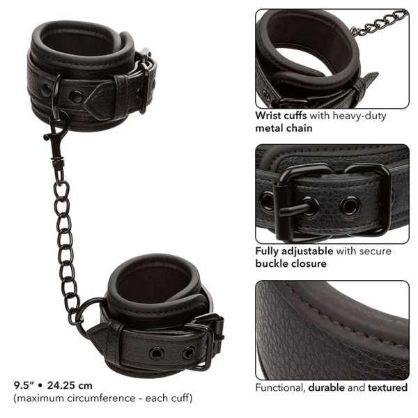 CALEXOTICS - NOCTURNAL PULSEIRAS DE COURO AJUSTÃVEIS PRETAS - Imagen 4