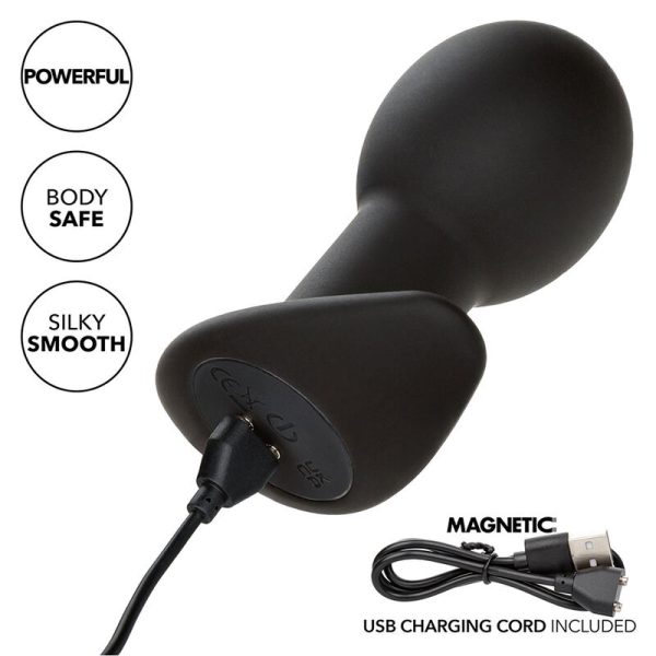 CALEXOTICS - ROCK BOTTOM PLUG ANAL 10 VIBRAÃÃES SILICONE PRETO - Imagen 7