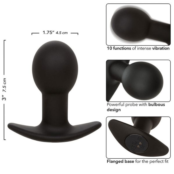 CALEXOTICS - ROCK BOTTOM PLUG ANAL 10 VIBRAÃÃES SILICONE PRETO - Imagen 8