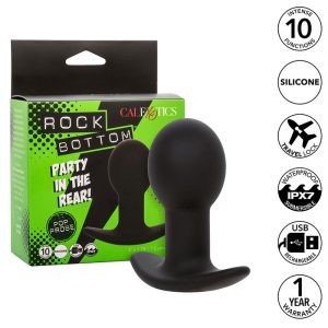 CALEXOTICS - ROCK BOTTOM PLUG ANAL 10 VIBRAÃÃES SILICONE PRETO