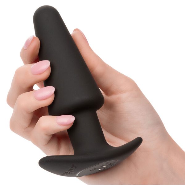 CALEXOTICS - ROCK BOTTOM PLUG ANAL CÃNICO 10 VIBRAÃÃES SILICONE PRETO - Imagen 6