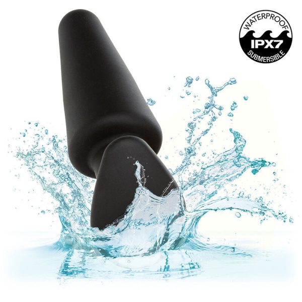 CALEXOTICS - ROCK BOTTOM PLUG ANAL CÃNICO 10 VIBRAÃÃES SILICONE PRETO - Imagen 9