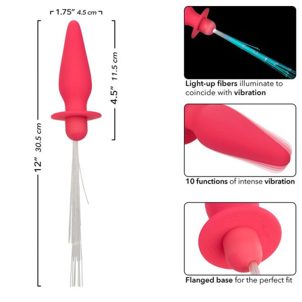 CALEXOTICS - SOUTHERN LIGHTS LIGHT UP ANAL PLUG 10 VIBRAÃÃES SILICONE ROSA - Imagen 6