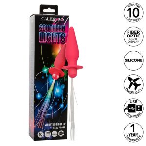 CALEXOTICS - SOUTHERN LIGHTS LIGHT UP ANAL PLUG 10 VIBRAÃÃES SILICONE ROSA