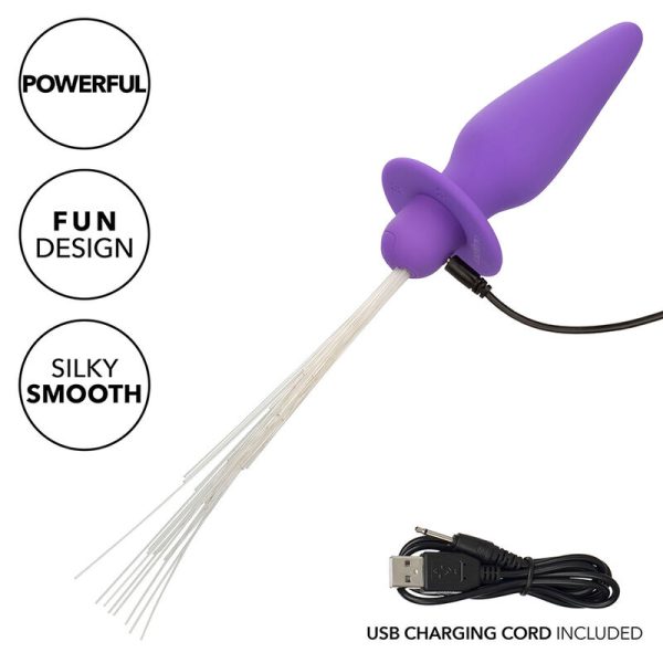 CALEXOTICS - SOUTHERN LIGHTS LIGHT UP ANAL PLUG 10 VIBRAÃÃES SILICONE ROXO - Imagen 7