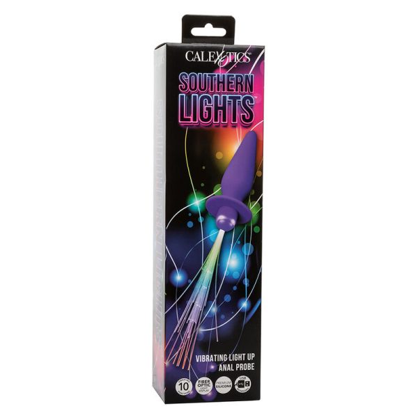 CALEXOTICS - SOUTHERN LIGHTS LIGHT UP ANAL PLUG 10 VIBRAÃÃES SILICONE ROXO - Imagen 8