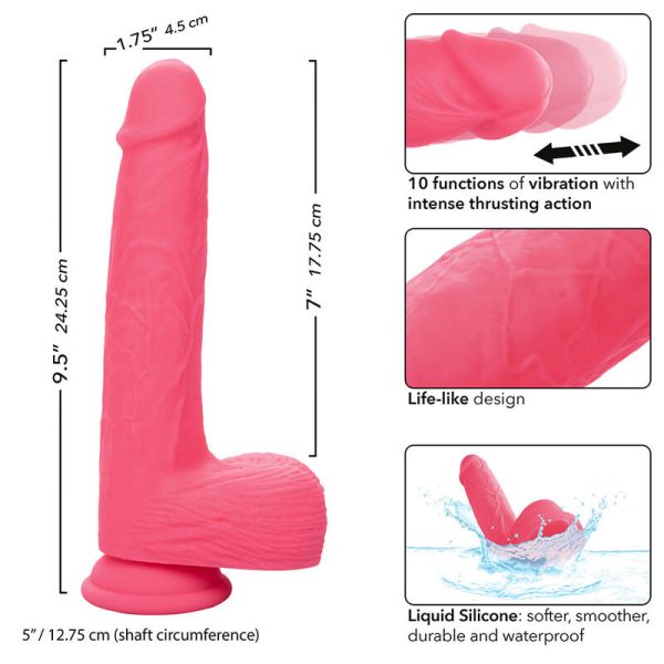CALEXOTICS - STUDS VIBRADOR REALISTA 10 VIBRAÃÃES ROSA - Imagen 8