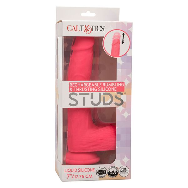 CALEXOTICS - STUDS VIBRADOR REALISTA 10 VIBRAÃÃES ROSA - Imagen 10