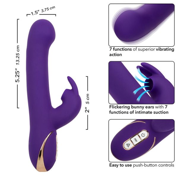 CALEXOTICS - JACK RABBIT VIBRADOR E ESTIMULADOR 7 VIBRAÃÃES E MODO DE SUCÃÃES AZUL - Imagen 8