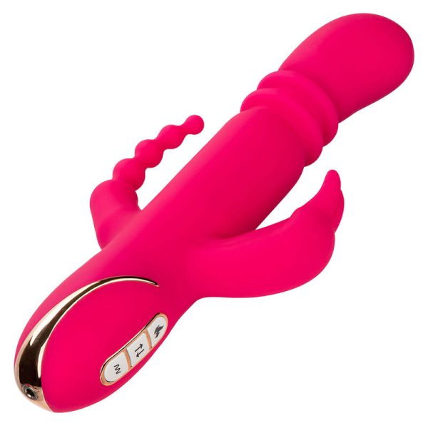 CALEXOTICS - JACK FANTASY VIBRADOR TRIPLO AQUECIDO COELHO ROSA - Imagen 3