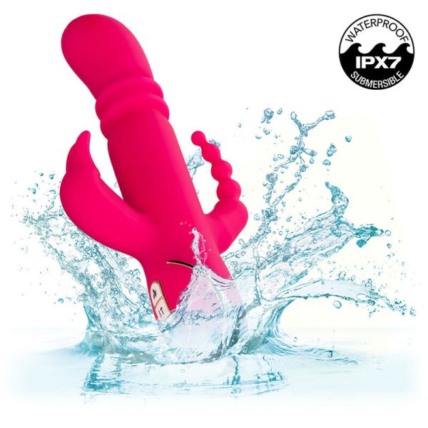 CALEXOTICS - JACK FANTASY VIBRADOR TRIPLO AQUECIDO COELHO ROSA - Imagen 9