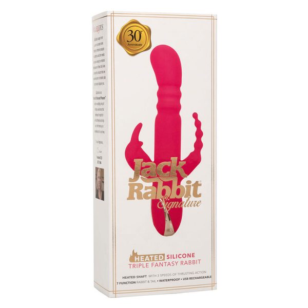 CALEXOTICS - JACK FANTASY VIBRADOR TRIPLO AQUECIDO COELHO ROSA - Imagen 10