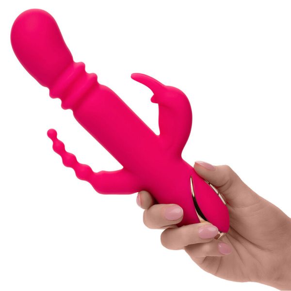 CALEXOTICS - JACK FANTASY VIBRADOR TRIPLO AQUECIDO COELHO ROSA - Imagen 6