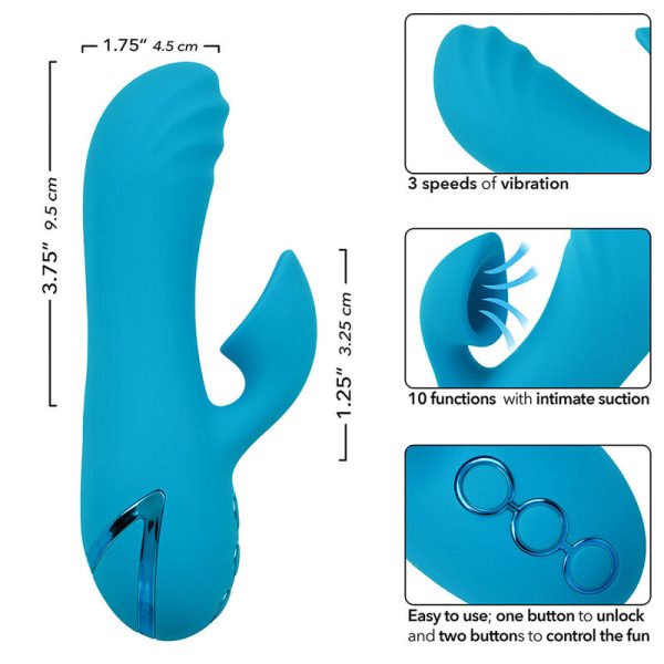 CALEXOTICS - SUNSET BEACH SEDUCER VIBRADOR E ESTIMULADOR 10 FUNÃÃES AZUL - Imagen 9