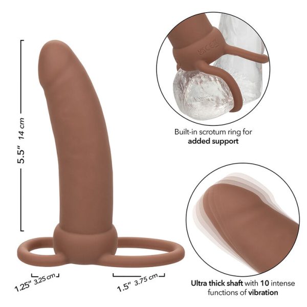 CALEXOTICS - MAXX THICK DUAL PENETRATOR 10 VIBRAÃÃES MARROM - Imagen 8