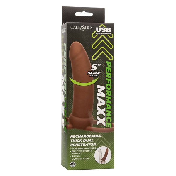 CALEXOTICS - MAXX THICK DUAL PENETRATOR 10 VIBRAÃÃES MARROM - Imagen 11