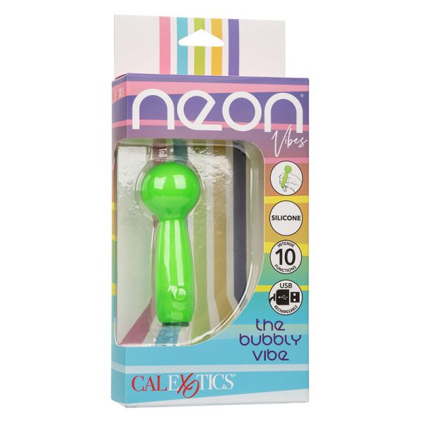 CALEXOTICS - NEON VIBES BUBBLY VIBE O MINI MASSAGEADOR 10 VIBRAÃÃES VERDE - Imagen 10