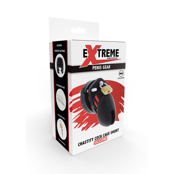 HIDDEN DESIRE - EXTREME CASTIDADE GAIOLA DE SILICONE TAMANHO S PRETO - Imagen 5