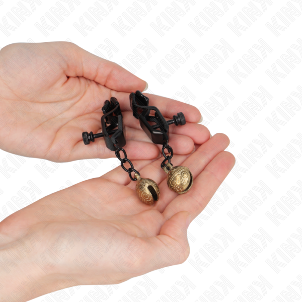 KINK - GRAMPOS DE BICO ESTILO BELL JAW PRETO 7 CM - Imagen 3