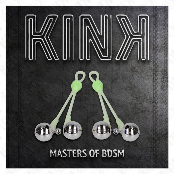KINK - PINÃAS DE CRÃNIO LUMINOSAS COM ANEL SINOS AJUSTÃVEIS VERDE / PRATA - Imagen 5