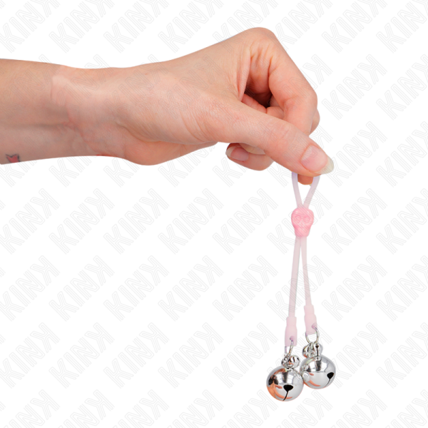 KINK - PINÃAS DE CRÃNIO LUMINOSAS COM ANEL SINOS AJUSTÃVEIS ROSA / PRATA - Imagen 4