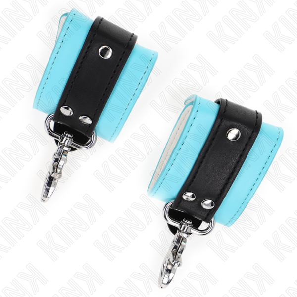 KINK - RETENÃÃES DE PULSO FECHÃVEIS PREMIUM PRETO / AZUL AJUSTÃVEIS 21-28 CM X 5,5 CM - Imagen 4