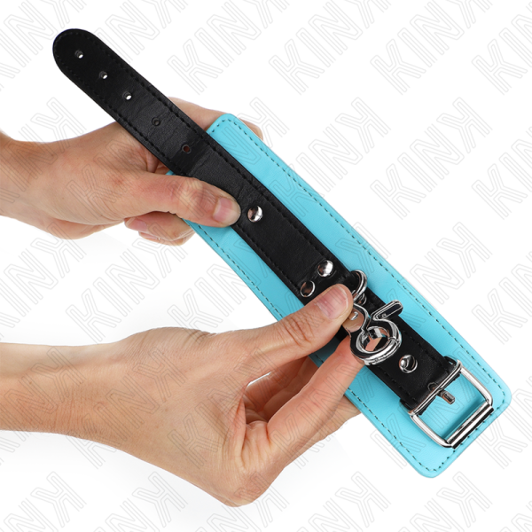 KINK - RETENÃÃES DE PULSO FECHÃVEIS PREMIUM PRETO / AZUL AJUSTÃVEIS 21-28 CM X 5,5 CM - Imagen 2