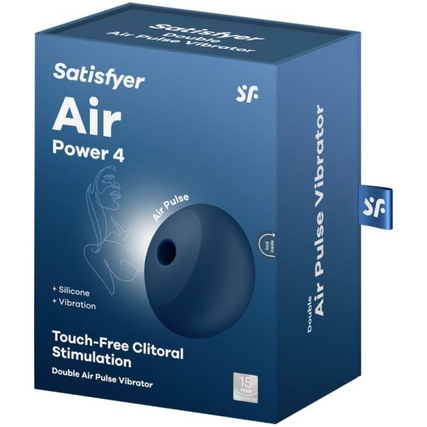 SATISFYER - AIR POWER 4 ESTIMULADOR E VIBRADOR 12 VIBRAÃÃES AZUL - Imagen 10