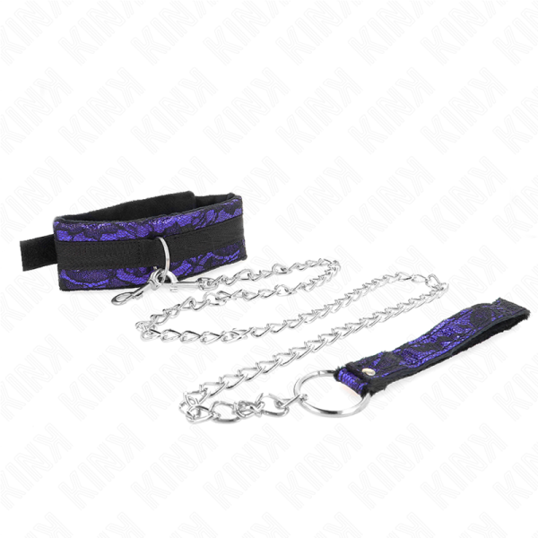 KINK - COLAR CURTO DE RENDA DE VELUDO COM CINTO 105 CM COM DEFEITO EM NYLON 44 X 5,5 CM - Imagen 3