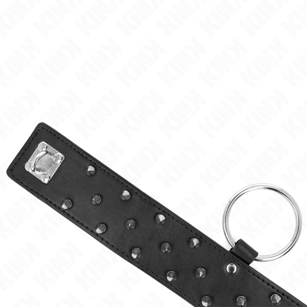 KINK - COLAR COM TRELA 65 CM COM PREGOS PRATA MODELO 5 AJUSTÃVEL 36-43 CM X 5 CM - Imagen 5