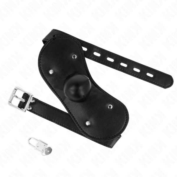 KINK - MÃSCARA BOCA BALL GAG COM FECHADURA AJUSTÃVEL 42-60 CM - Imagen 2