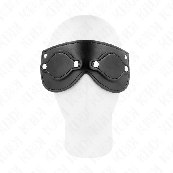 KINK - MÃSCARA DE COURO COM COBERTURAS DE OLHOS DESTACÃVEIS 22 x 9 CM - Imagen 2