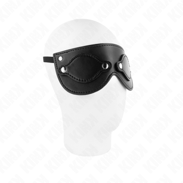 KINK - MÃSCARA DE COURO COM COBERTURAS DE OLHOS DESTACÃVEIS 22 x 9 CM - Imagen 3