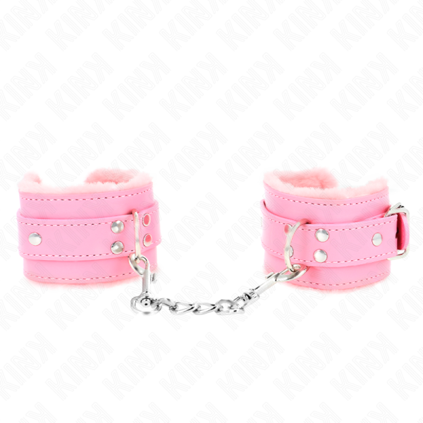 KINK - PULSO FORRO DE PELE ROSA COM CINTO ROSA AJUSTÃVEL 17-29 CM X 6 CM - Imagen 2