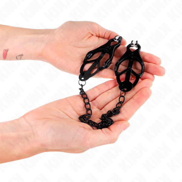 KINK - PINÃAS DE TREVO JAPONÃS COM CORRENTE PRETA 30 CM - Imagen 4