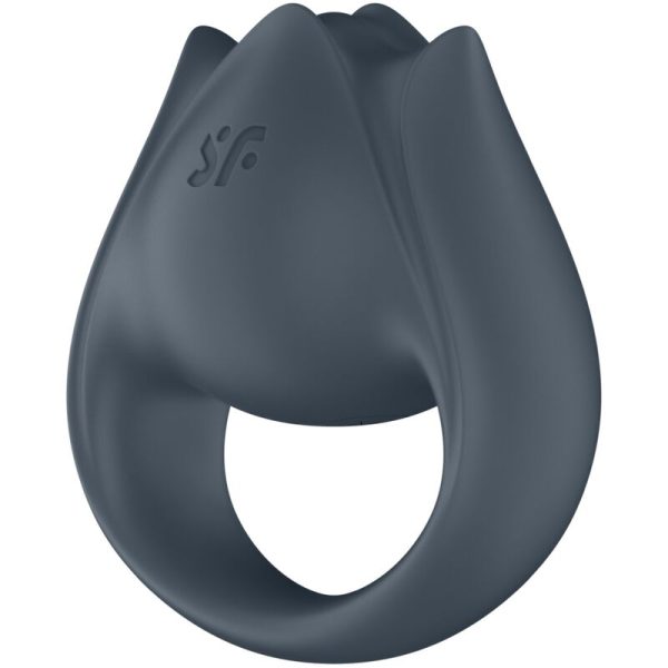SATISFYER - PERFECT PAIR 2 MULTIVIBRANTES 2 EM 1 ANEL PARA PÃNIS E ESTIMULADOR DE DEDO CINZA - Imagen 6