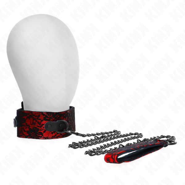 KINK - COLAR DE RENDA COM CINTO COM CINTO DE COURO REAL 105 CM / 44 X 5,5 CM - Imagen 5