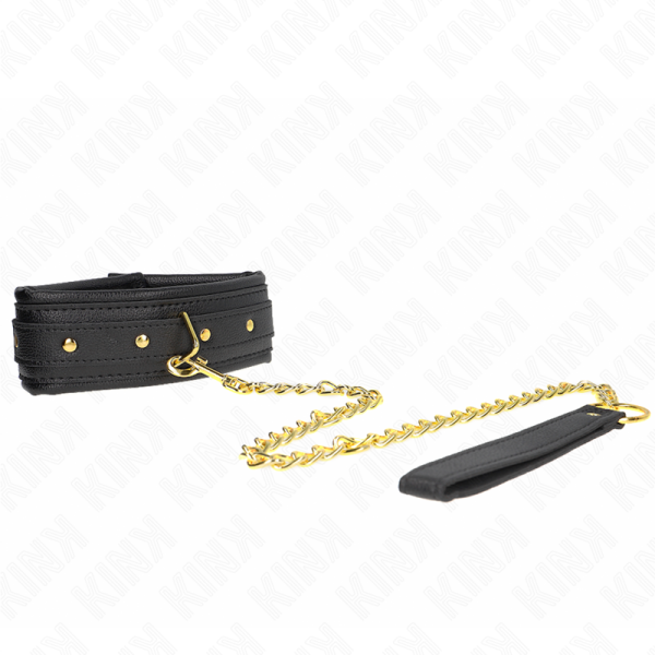 KINK - COLAR COM ESPONJA ALÃA DE IMITAÃÃO DE COURO MODELO 1 AJUSTÃVEL 37-54 CM X 3 CM - Imagen 2