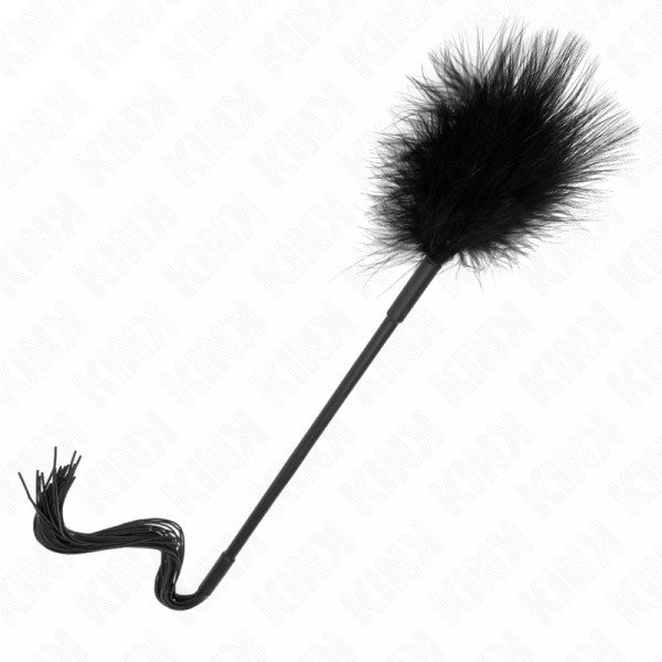 KINK - CHICOTE DE SILICONE COM PENAS PARA CÃCEGAS 47 CM - Imagen 3