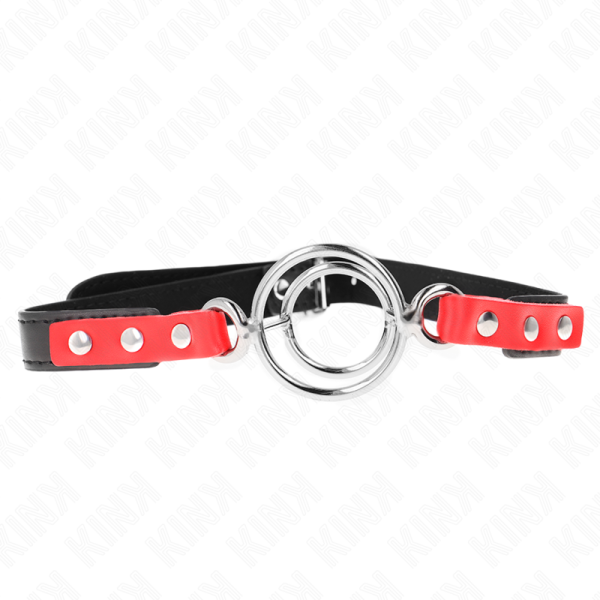 KINK - GAG COM MÃLTIPLOS O-RINGS 4 / 4,8 CM VERMELHO 38 X 56 CM