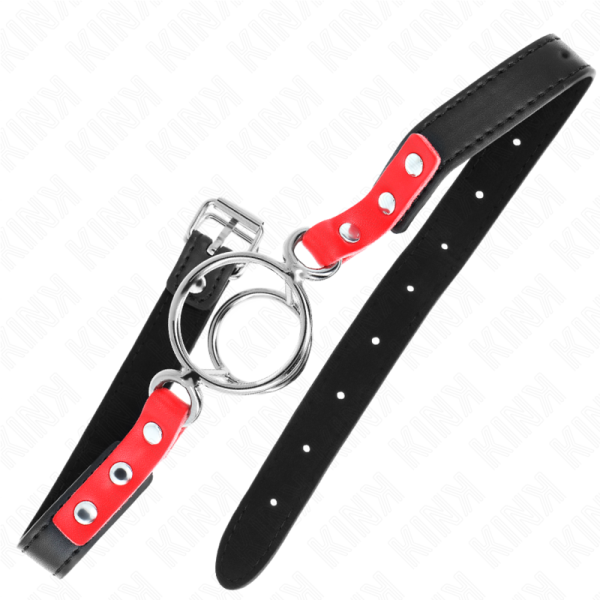 KINK - GAG COM MÃLTIPLOS O-RINGS 4 / 4,8 CM VERMELHO 38 X 56 CM - Imagen 2