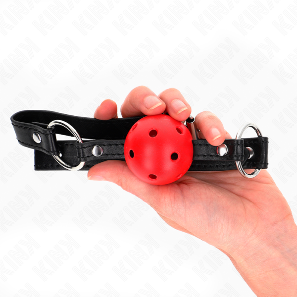 KINK - BOLA VERMELHA OCA DURO 4,5 CM GAG MODELO 1 63,5 X 2 CM - Imagen 3