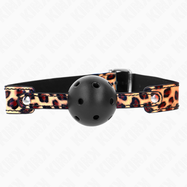 KINK - BOLA RESPIRÃVEL LEOPARDO 4,5 CM MORDAÃA 65 x 2,5 CM - Imagen 2