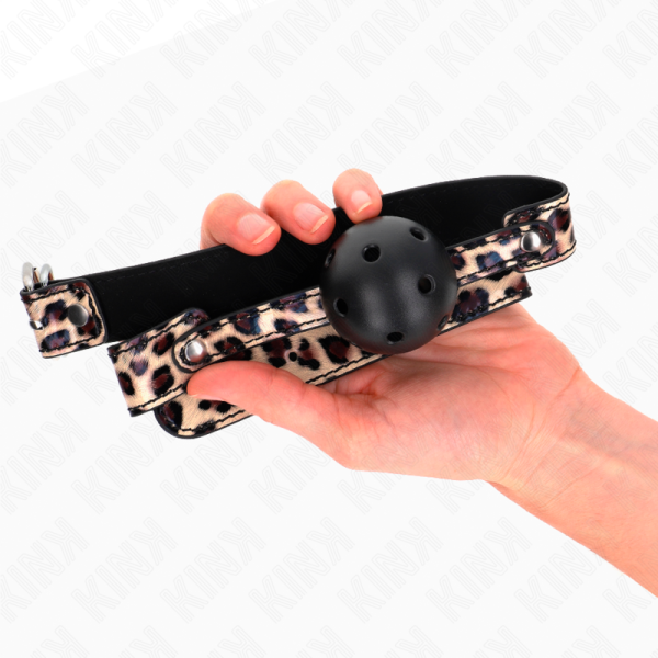 KINK - BOLA RESPIRÃVEL LEOPARDO 4,5 CM MORDAÃA 65 x 2,5 CM - Imagen 3