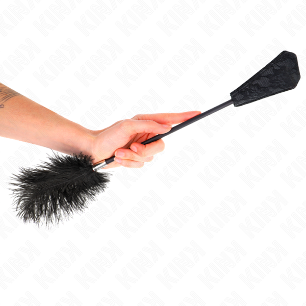 KINK - PENAS DE AVESTRUZ PARA CÃCEGAS COM PALETE DE RENDA 56 CM - Imagen 5